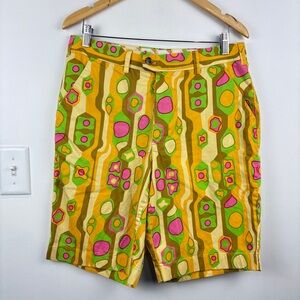 Loudmouth Yellow and Green Golf Shorts Retro